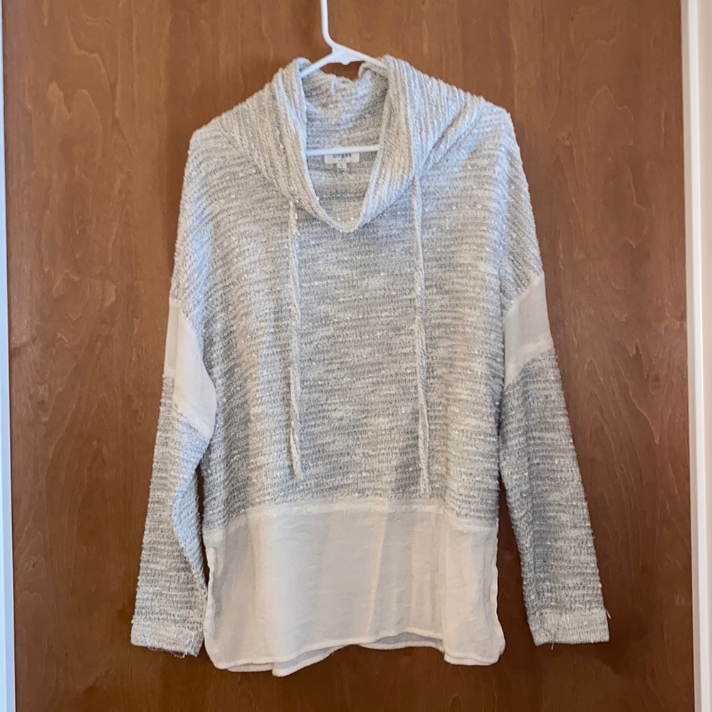 Gray cowl neck sweater
